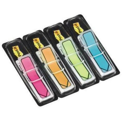POST-IT Haftstreifen Post-it® Index Pfeile 43,2 x 11,9 mm (B x H) pink orange limonengrün aquablau 24Bl./Block 4 Block/Pack.