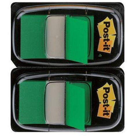 POST-IT Haftstreifen Post-it® Index Standard 43,2 x 25,4 mm (B x H) grün 50 Bl./Block 2 Block/Pack.