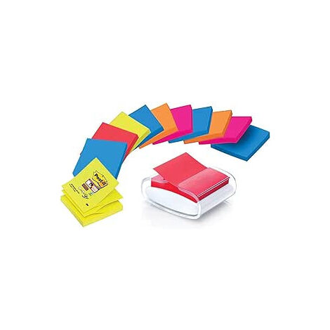 Post-It Pro-Z Note - Dispenser per banconote, con 1 pacchetto di banconote, colore bianco/trasparente