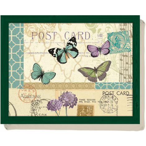 POSTCARD BUTTERFLY Bean Bag Cushion LAP TRAY Laptop Tray BY CREATIVE TOPS