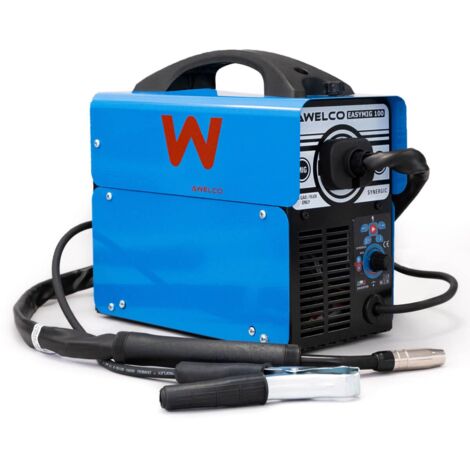 Poste à souder à fil Mig sans gas Easymig 100 Inverter Synergique Régulation automatique Poids 6.1Kg AWELCO