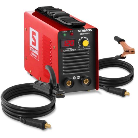 Poste à souder à l'arc Mma Soudure Electrode Inverter Igbt Led 120 A Hot Start Stamos