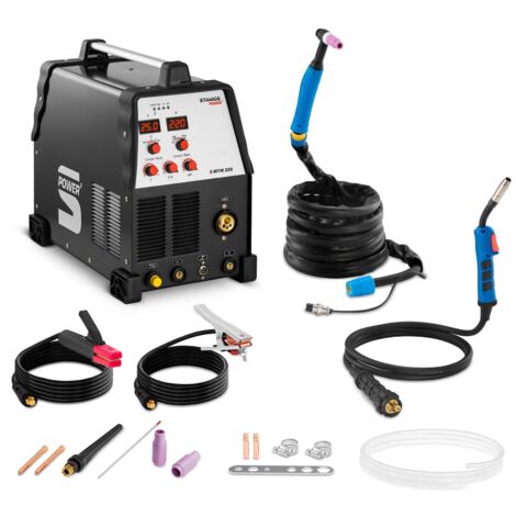Poste À Souder Combiné Tig Soudage À L'Arc 230 V 220 A Powerventilator