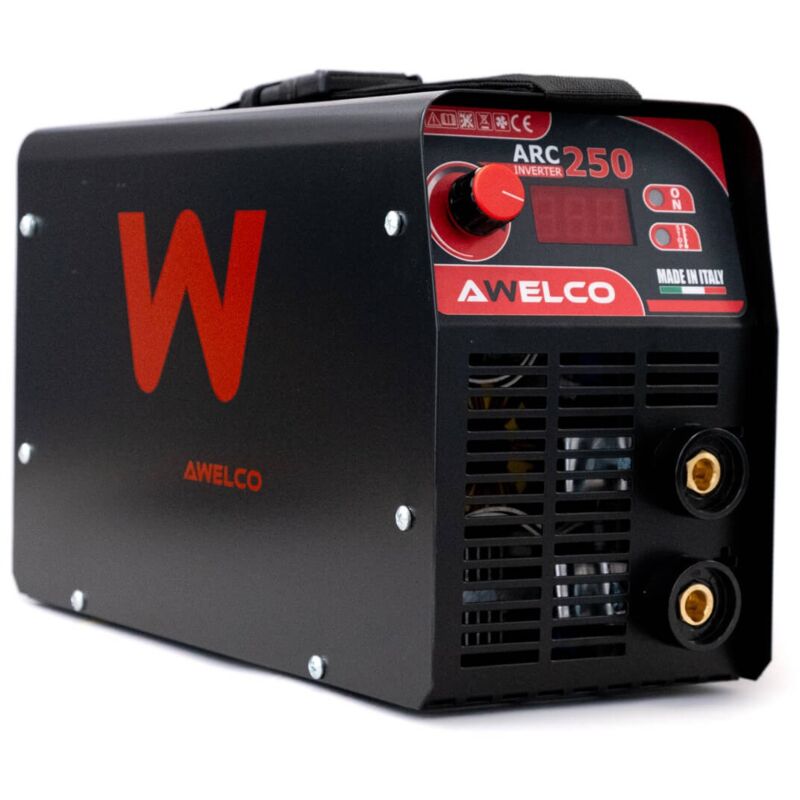 Poste à souder inverter arc 250 Soudure à l'arc acier-fonte-inox diam 1.6 - 5 mm mma Professionnel Awelco