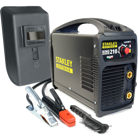 Poste à souder inverter STANLEY FATMAX KING 210 PRO 100% Duty cycle MMA TIG LIFT Electrodes Acier Inox Fonte Basiques 1.6 à 5 mm