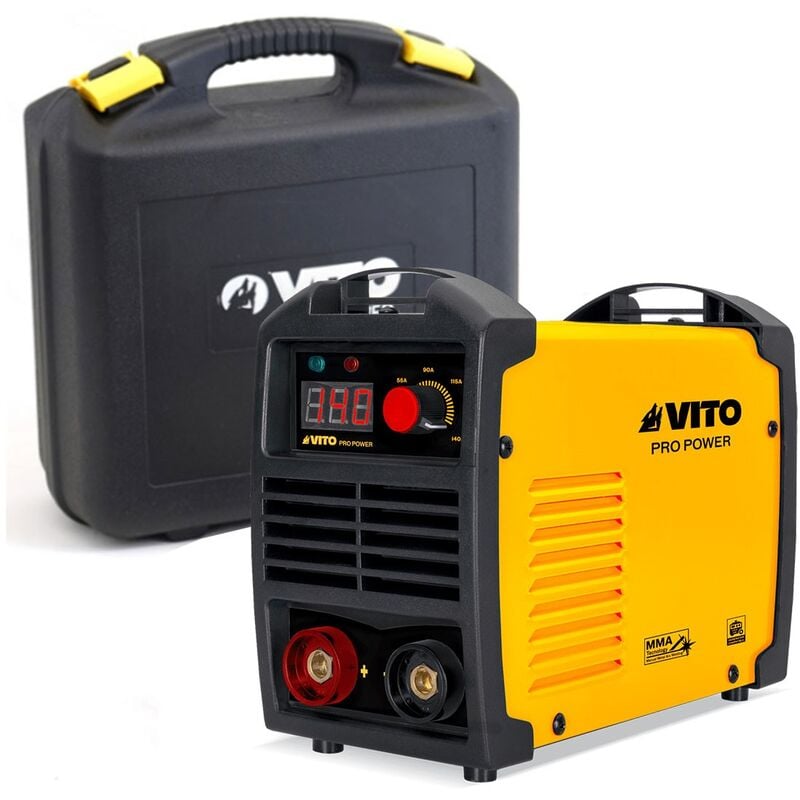 Poste a souder inverter 140 Ampères Numerique Soudure à l'arc Baguettes de soudure acier-fonte-inox Vito