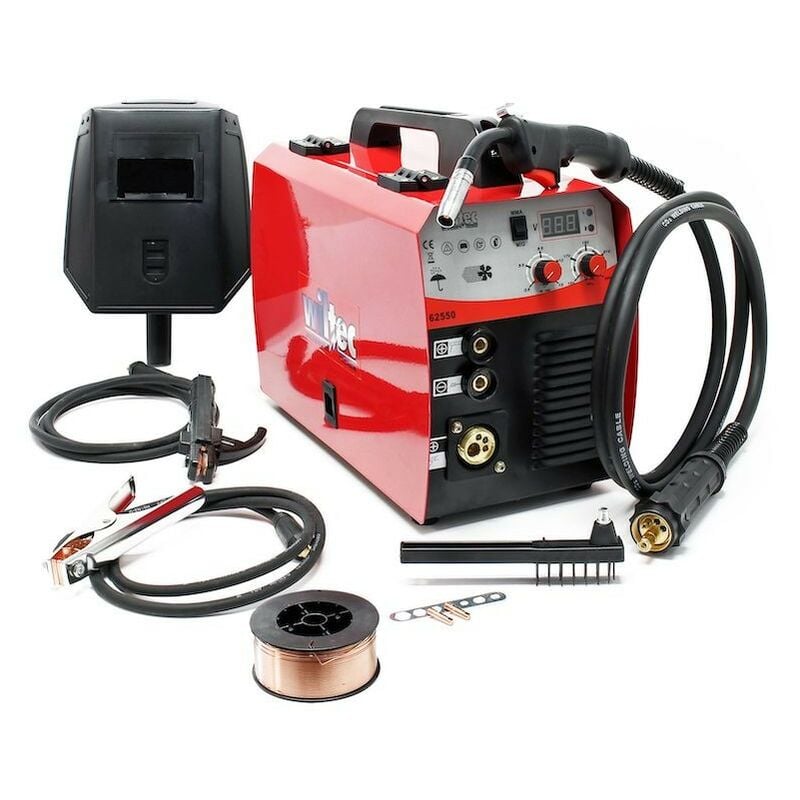 Poste à souder mig-mag polyvalent : Courant de soudage de 40-160 a avec fil fourré de 0,6-0,8 mm