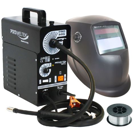 Poste à souder MIG NO GAZ PROMIG100 + Cagoule LCD 9/13 + Bobine de fil fourré Pré montée Proweltek Garanti 3 ans