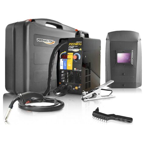 Poste à souder MIG NO GAZ PROMIG150 MMA-MIG-TIG Synergique 3en1 Multiprocédés Mallette Proweltek Garanti 3 ans