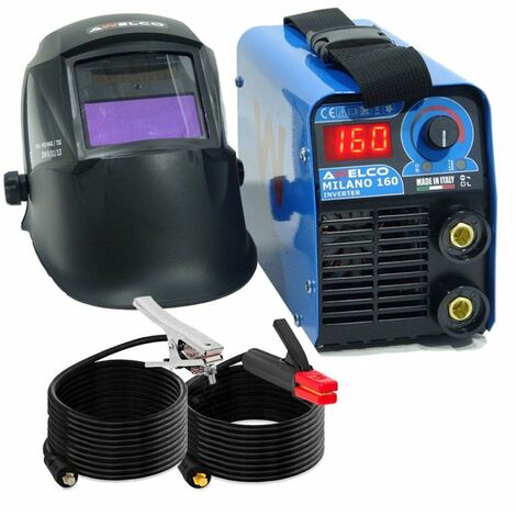 Poste à souder MMA Inverter Pro160 Ampères + Cagoule de soudure automatique 9 à 13 Milano 160