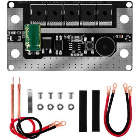 Poste à souder par points 12 V, 5 vitesses réglables, compatible avec les batteries lithium 18650, les packs de batteries lithium haute capacité et les tôles de nickel et d'acier de 0,1 à 0,15 mm.