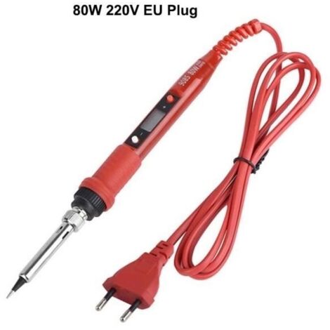 Poste a souder,Fer à souder électrique numérique LCD 80W,température réglable 220V,outil de soudure,pointes de - 80W 220V EU