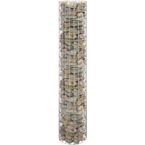 Poste circular de gaviones acero galvanizado Ø30x150 cm