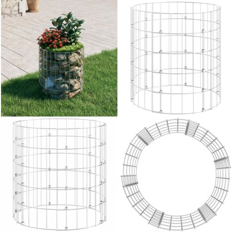 Poste circular de gaviones acero galvanizado Ø50x50 cm - Gaviones - Jardín