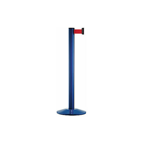 Poste de aluminio con cinta  poste azul  extracción 2300 mm 