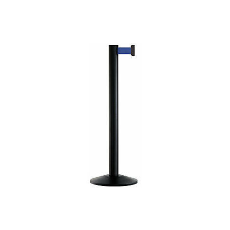 Poste de aluminio con cinta  poste negro  extracción 2300 mm 