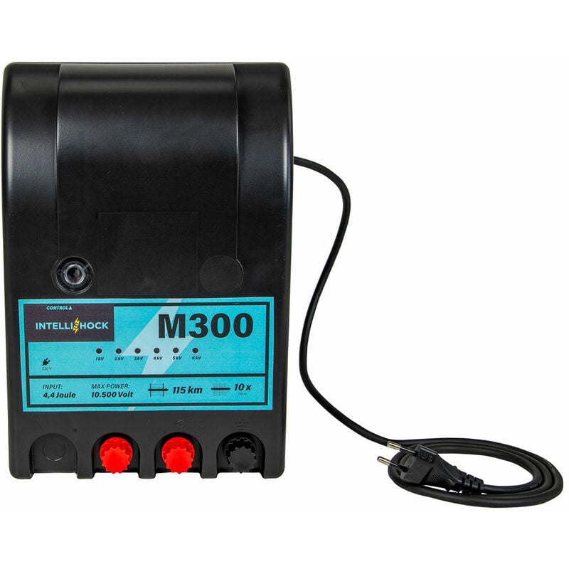 Poste de clôture électrique M300 à Leds, secteur 230 v, 3 j