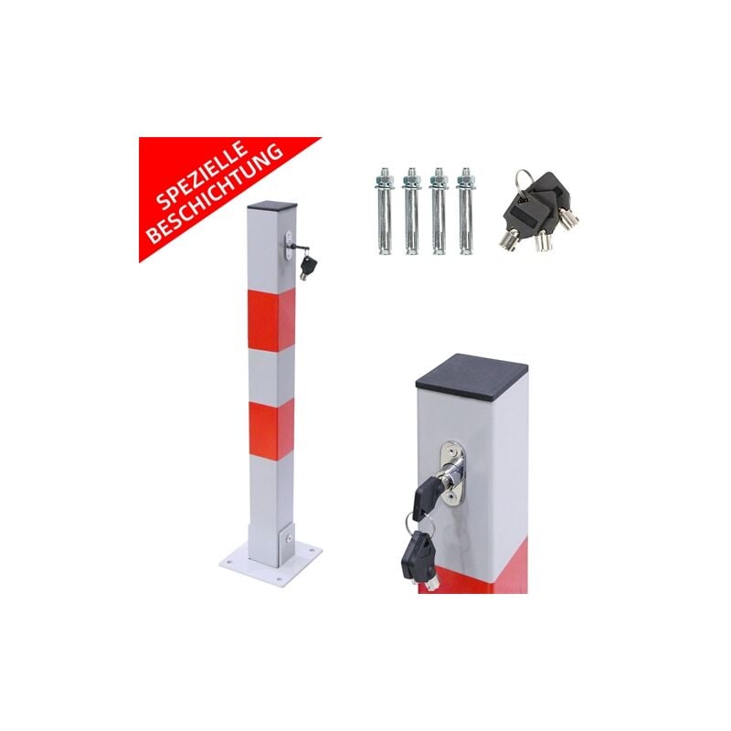 

Barra de parking Plegable Poste de parking Barrera para bloquear 65CM bloqueo Barrera aparcamiento Plateado Gris Bloqueador de aparcamiento
