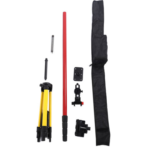 Poste de soporte de nivel de 114 a 388 mm, varilla de soporte de nivel telescópica multifuncional de acero inoxidable con base ajustable de 5/8 pulg. a 1/4 pulg.