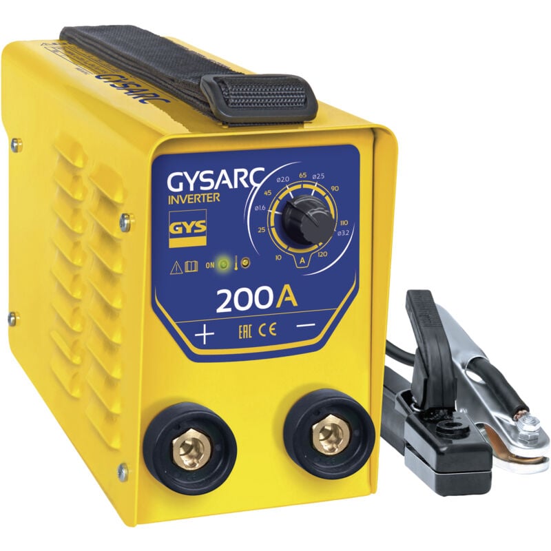 Poste de soudure GYS inverter à l'électrode enrobée (mma) 200 a GYS arc 200 avec accessoires - 079298