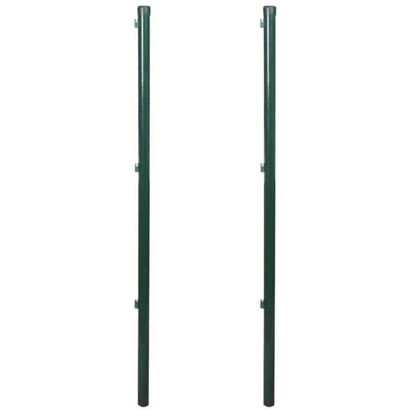 

vidaXL Postes de valla 2 unidades 115 cm - Verde