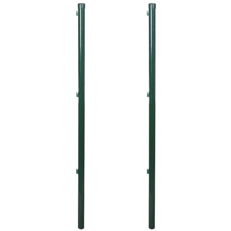 

vidaXL Postes de valla 2 unidades 175 cm - Verde