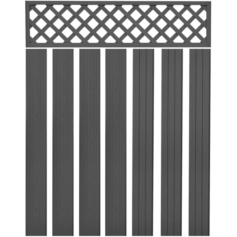 

vidaXL Poste de valla de repuesto 7 unidades de WPC gris 170 cm - Gris