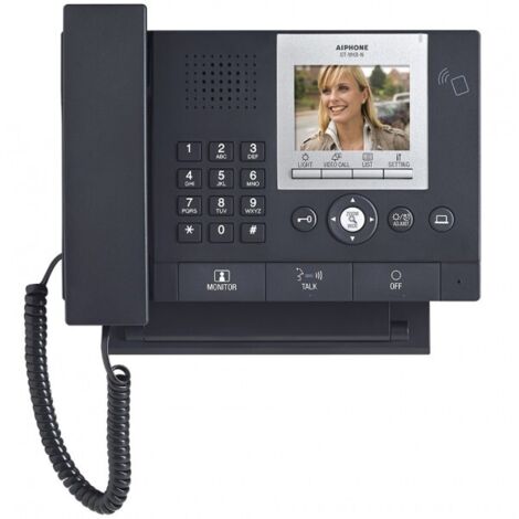 Poste gardien vidéo avec écran couleur grand angle zoom & boucle mag. nfc GTMKBN AIPHONE 200263