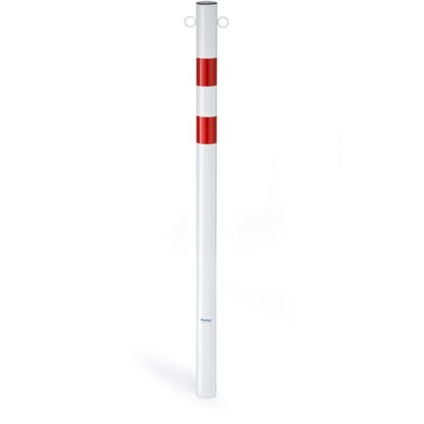 Poste indicador Andrys con anillas Diámetro 6cm Altura 120cm Blanco/Rojo