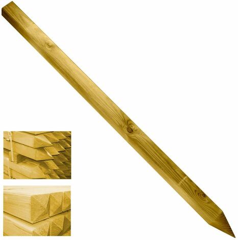 Poste madera cuadrado para cancela y valla 7x7x150cm