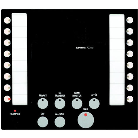 Poste maître audio 2x8 lignes Façade noire AX8M AIPHONE 110956