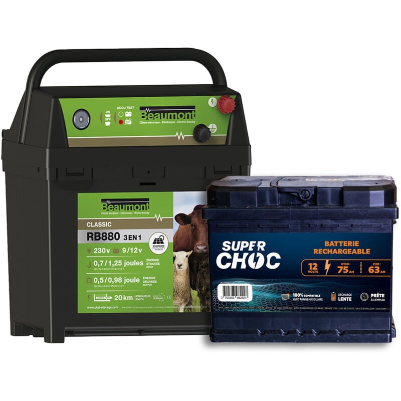 Poste mixte RB880 et batterie 12 v 75 Ah