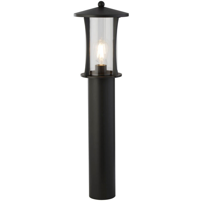 Searchlight - 1 ltt utomhusstolpe (730 mm hjd) - svart med klart glas