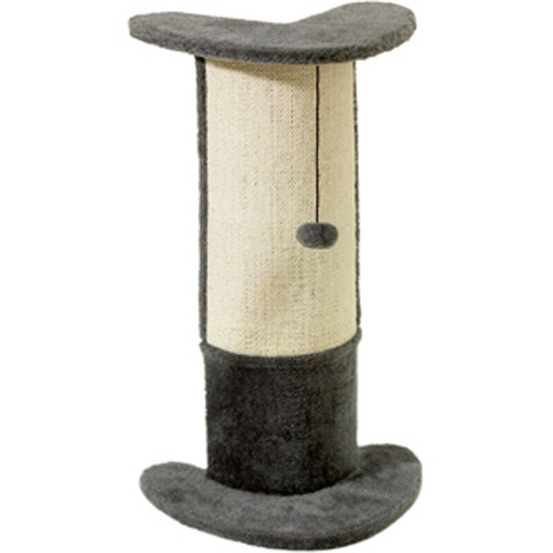 

Poste rascador de esquina Santo. 29 x 21 x 71 cm. Gris. Para los gatos.