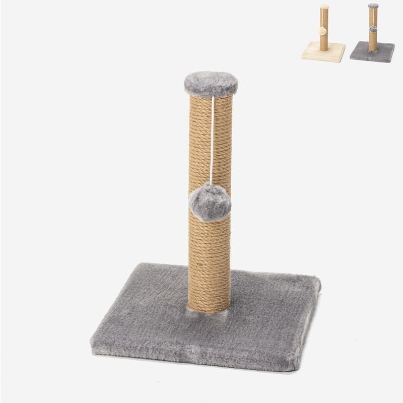 

Bella Pet - Rascador para gatos en lujoso juego de pelota de torre 40 cm de columna de yute LaPerm | Gris