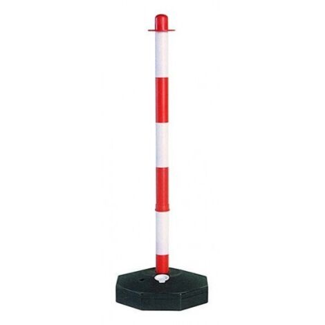 POSTE SEÃ‘ALIZACION C/BASE BLANCO/ROJO - KARPA