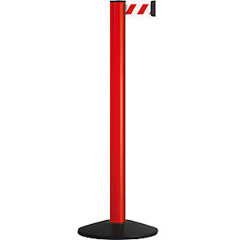 Poste simple D70xH1000mm Poste rojo Correa roja/blanca VIA GUIDE