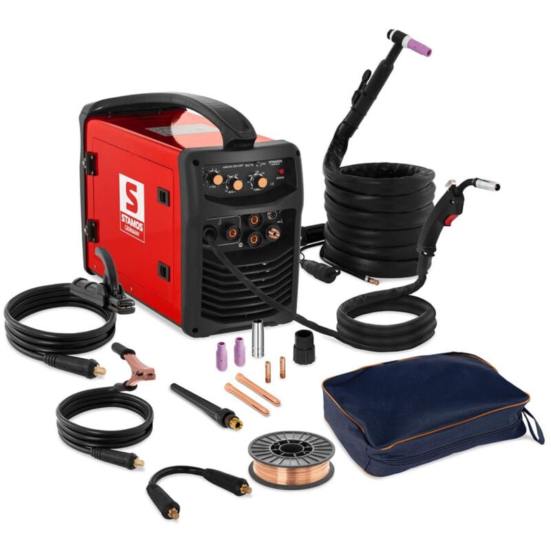 Helloshop26 - Poste à Souder Combiné Multi-Procédés Arc Électrode Enrobée Fil Fourré s-migma 250.IGBT (mig/mag/mma/tig/fcaw, 230 v, 50 Hz, ≤ 250 a,