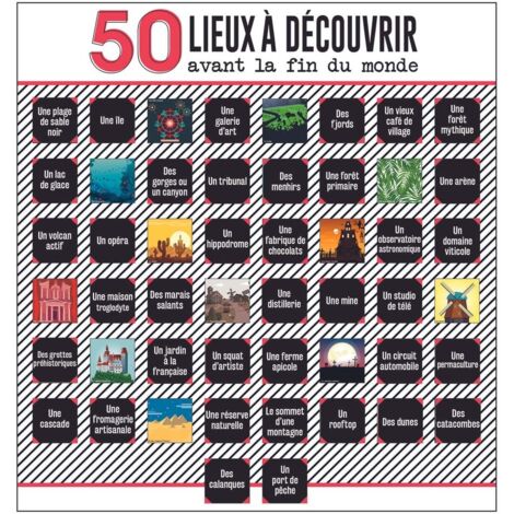 Poster 50 cases à découvrir Lieux à découvrir