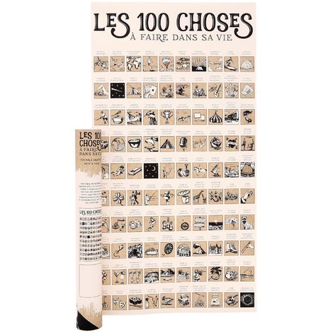main image of "Poster à gratter Les 100 choses à faire dans sa vie"