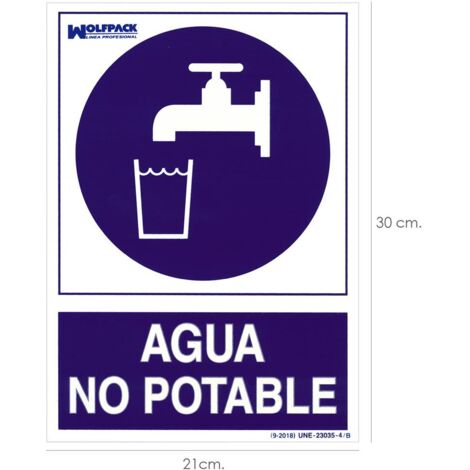Poster Acqua non potabile 30x21cm.