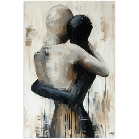 POSTER Astratto - Amore - Bianco e nero - Moderno 20x30 cm