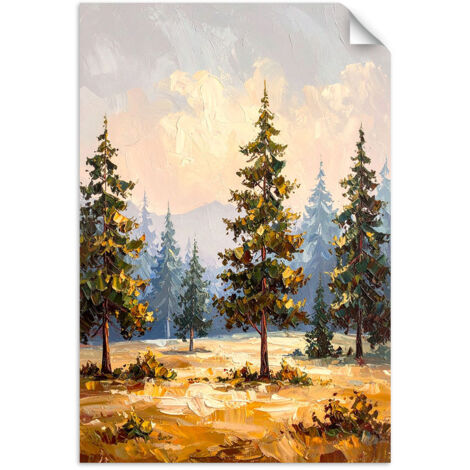 Poster autocollant Paysage de montagne Arbres Nature 40x60