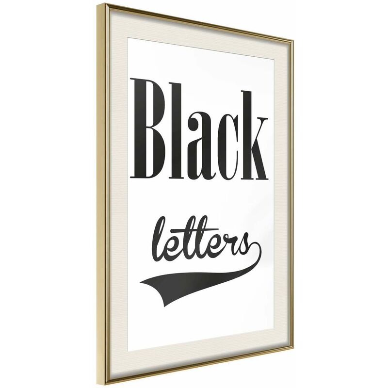 

Rtgs - Póster - Black Lettering Medidas 30X45