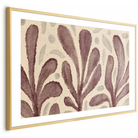 Poster – Blätter und Flecken – große, zitternde Formen, inspiriert von Matisse