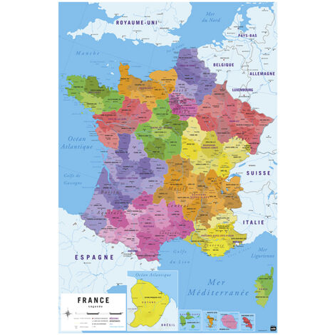 Poster carta di Francia 2018