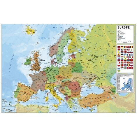 Poster carte de l'Europe