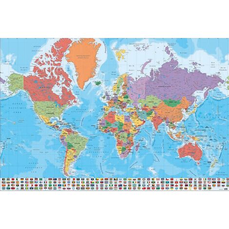 Poster carte du monde
