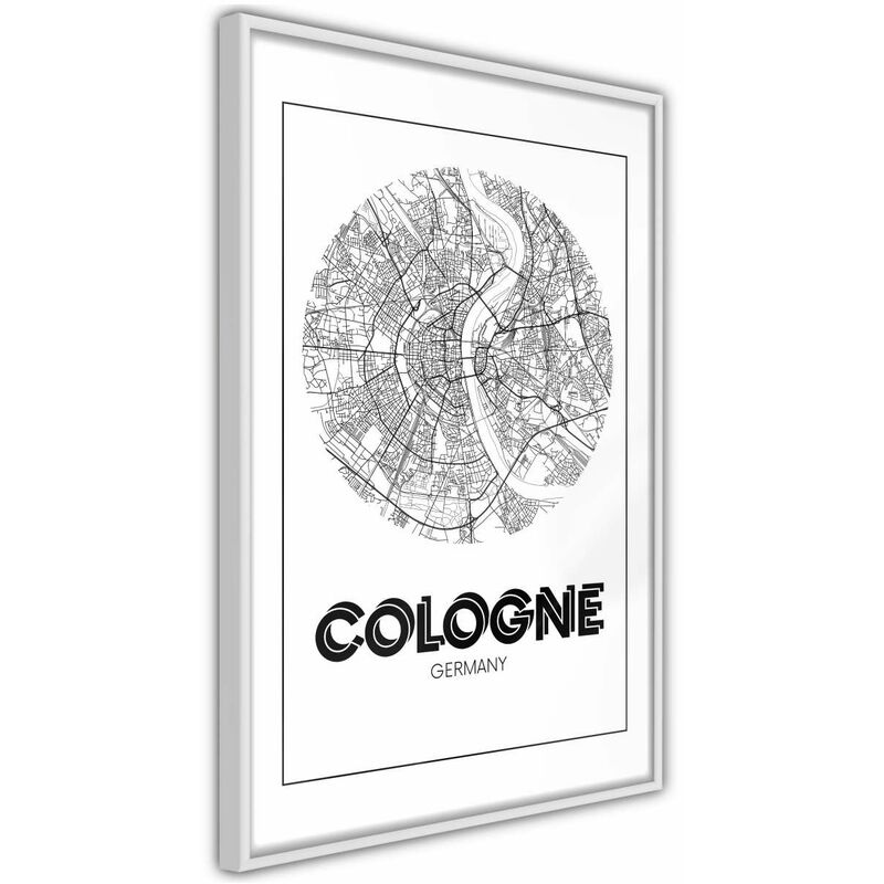 

Póster - City Map: Cologne (Round) Medidas 40X60