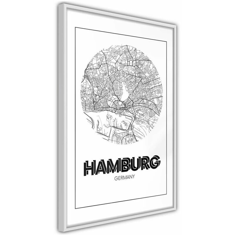 

Rtgs - Póster - City Map: Hamburg (Round) Medidas 30X45